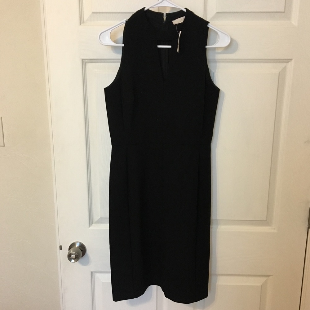 Black collared dress